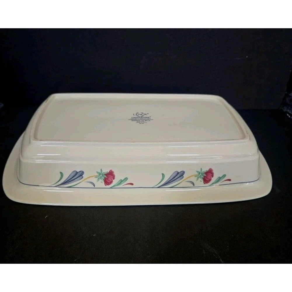 Lenox Chinastone Poppies On Blue 13 7/8